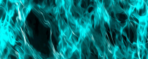 Wall Mural - Blue Smoke Swirls Abstract Teal colored Swirling Cloud Formation Artwork Illustration Background. dense green smoke on a dark background flame marble texture background. Mist Blue and White Smoke art.