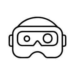 Aufkleber - Virtual reality headset vr glasses vector illustration for gaming metaverse and simulation design