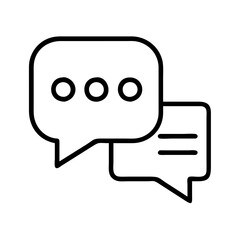 Poster - Chat bubble icon vector illustration of speech bubbles for messaging and communication design