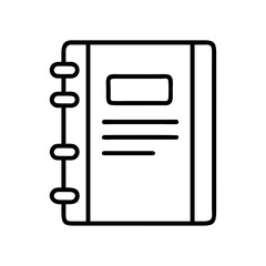 Poster - Notebook vector icon, spiral bound notepad for writing, diary, sketchpad, and office supplies