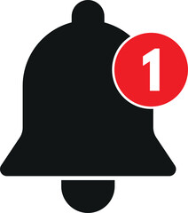 Poster - Incoming notification icon . Notification bell icon for incoming inbox message . Vector illustration