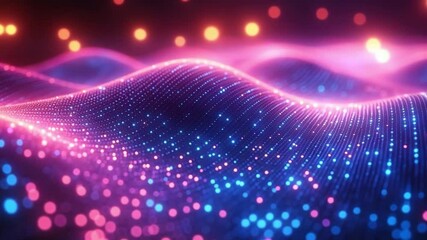 Leinwandbilder - Digital Data Visualization: Abstract depiction of intricate data streams and glowing light points, a vibrant and dynamic representation of the digital age.