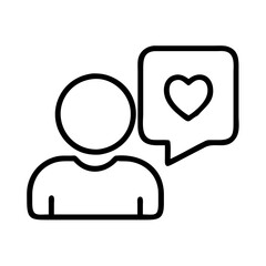 Poster - User profile with heart like icon social media engagement feedback and notification symbol design