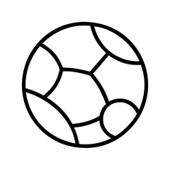 Poster - Soccer ball vector icon illustration for sports equipment and game design element outline style