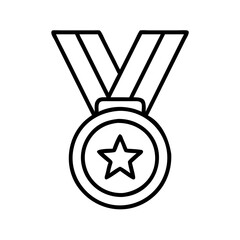 Poster - Vector star medal award achievement icon symbol graphic design element illustration clip art image