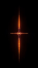Wall Mural - background image yellow beam of light in the dark