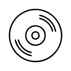 Poster - Download music vinyl disc vector icon illustration for audio and entertainment content design use