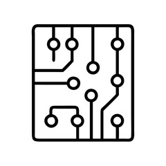Poster - Circuit board design vector illustration for electronic engineering and technology concept use