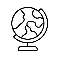 Poster - Globe earth world map geography travel education school outline vector illustration design