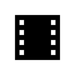 Poster - Black square with eight small white squares arranged in two columns and four rows on each side