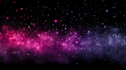 Poster - Cosmic Nebula in Pink and Purple Hues - A stunning of a vibrant nebula, showcasing shades of pink and purple against a dark background. Ideal for space-themed designs