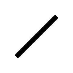 Poster - Black diagonal line extending from the upper right to the lower left on a white background plain view