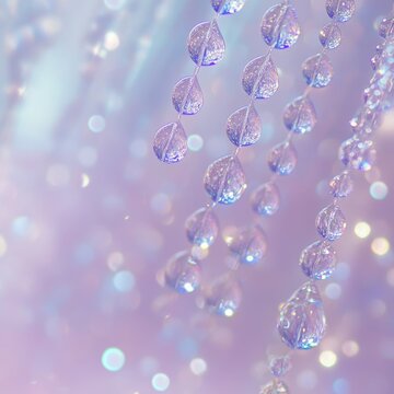 Dreamy haze background with a dropping shimmer thread effect
