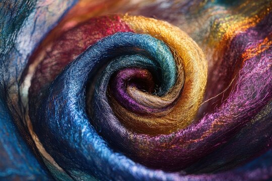 Radiant swirl background with a twisting shimmer thread effect