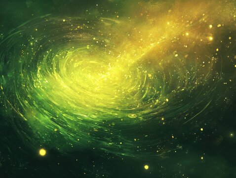Spinning soft splash, glowing haze, subtle background