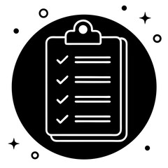 Wall Mural - flat design vector illustration of a clipboard icon with a checklist, perfect for web and app busine