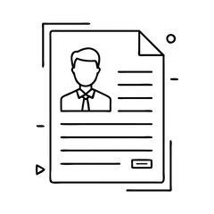 Wall Mural - curriculum vitae icon, curriculum vitae vector illustration-simple illustration of curriculum vitae 
