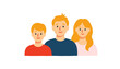 © Rafail - Joyful family portrait of three diverse individuals, connection and love