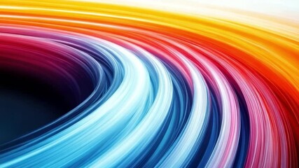 Leinwandbilder - Colorful Dynamic Waves: Abstract composition showcasing a vibrant array of flowing curves in an energetic, mesmerizing display of color gradients. Evoking a sense of movement, creativity.