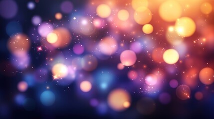 Wall Mural - abstract bokeh lights in vibrant colors