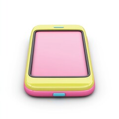 Poster - Pastel-colored smartphone illustration.