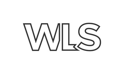 Poster - WLS logo design template with strong and modern bold text. Initial based vector logotype featuring simple and minimal typography. Trendy company identity.