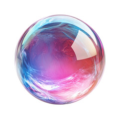 vibrant colorful sphere abstract digital design isolated on transparent background