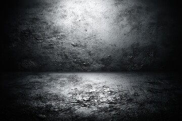 Poster - Dramatic black and silver concrete texture background, ideal for abstract presentations, stylish designs and sophisticated visual themes in modern design.