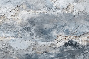 Poster - A close-up abstract texture of an old weathered wall, with cracks and peeling paint, a blend of gray and white, creating a rough and grunge surface.