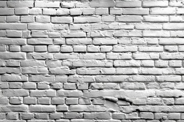 Poster - a textured white brick wall creates a simple yet visually appealing background for various design pu