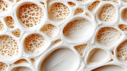 Poster - intricate macro texture of organic material with hollow structures