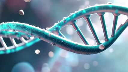 Aufkleber - Exploring the structure of DNA with vibrant colors and intricate details in high-definition visuals
