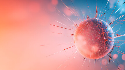 Poster - Abstract Glitchy Digital Art Shattered Sphere