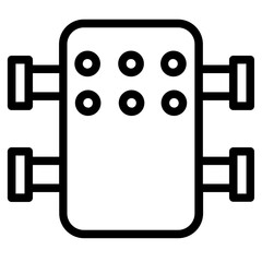 Poster - Bath Rack Room Line Icon