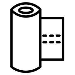 Poster - Bathroom Paper Toilet Line Icon