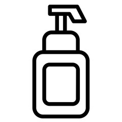 Poster - Bottle Shampoo Shower Line Icon