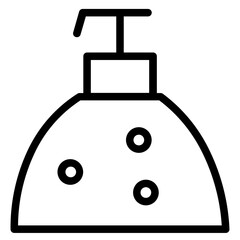 Poster - Bottle Shampoo Shower Line Icon