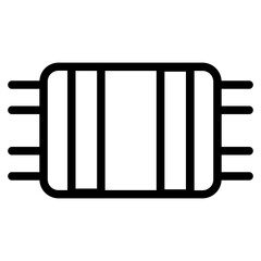 Poster - Cleaning Mat Bath Line Icon