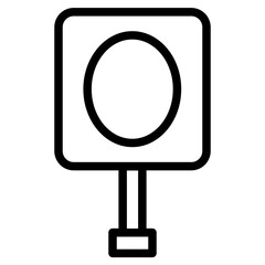 Poster - Cleaning Mirror Bath Line Icon