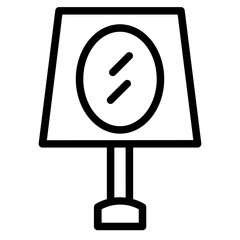 Poster - Cleaning Mirror Bath Line Icon