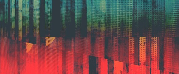 colorful textured abstract background with halftone overlay