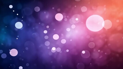Poster - Vibrant abstract background with colorful bokeh effects in shades of purple, blue, orange, and pink for modern design and creative projects