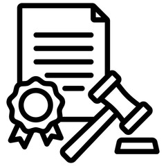 Poster - Legal Agreement Outline Icon