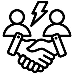 Poster - Conflict Resolution Outline Icon