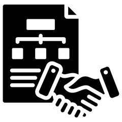 Poster - Deal Structure Solid Black Icon