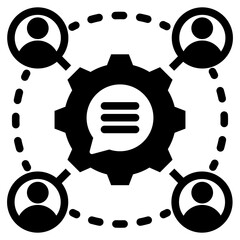 Poster - Stakeholder Communication Solid Black Icon