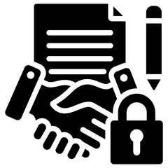 Poster - Confidentiality Agreement Solid Black Icon