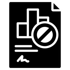 Poster - Non-Compete Agreement Solid Black Icon