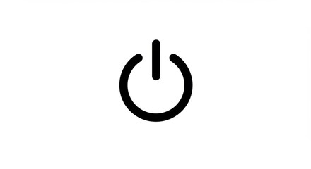 Power button symbol single icon on white background