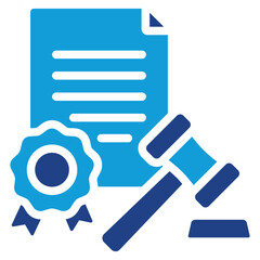 Poster - Legal Agreement Dual Tone Icon